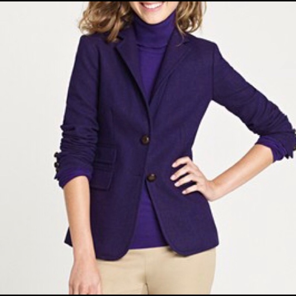 J. Crew purple hacking blazer